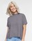 Women’s Hi-Lo Crewneck Short Sleeve Tee for Chic, Casual & Elegant Everyday Wear
